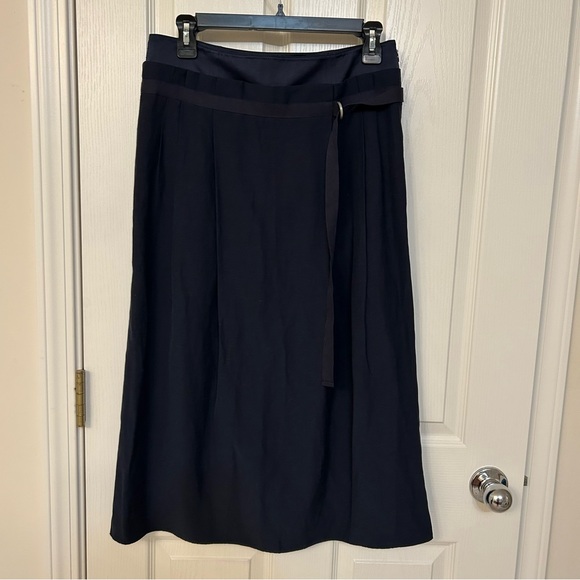 Vince Belted Midi Skirt in Coastal Size 6 - Picture 6 of 10